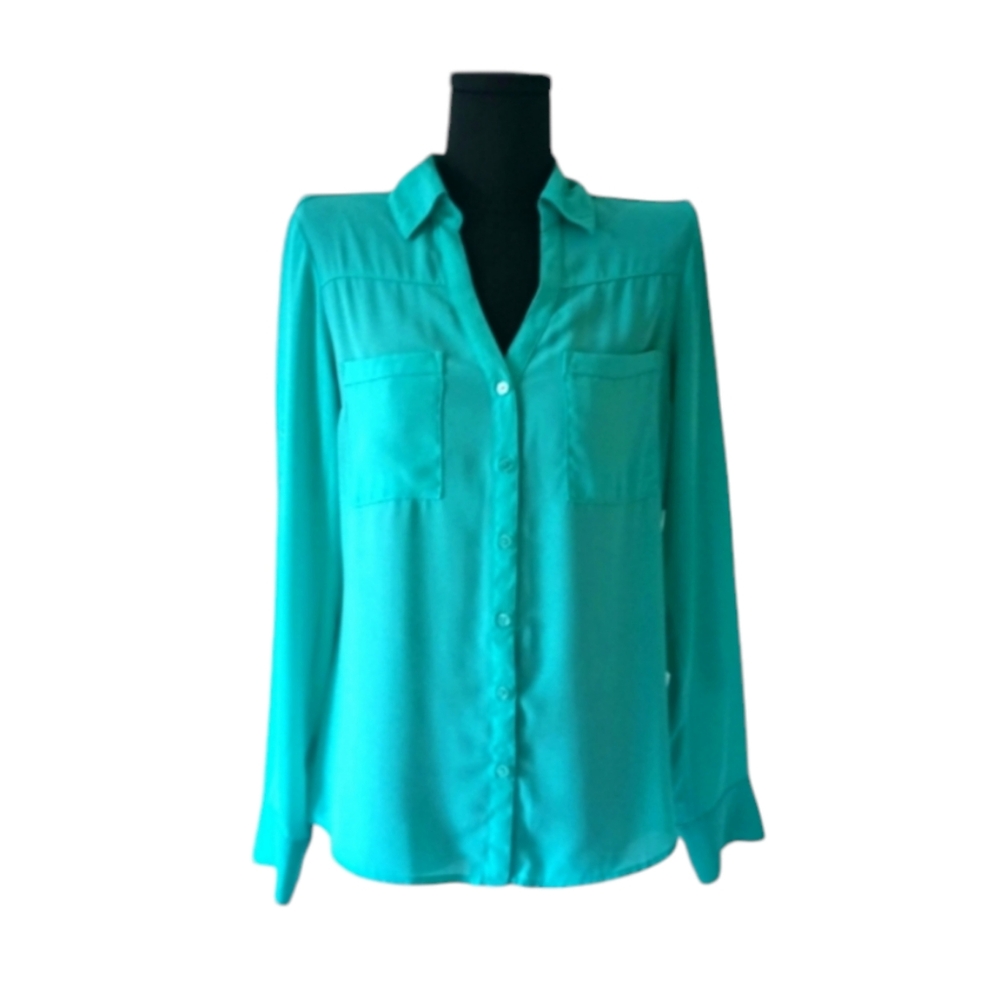 5/$25 Express Portifino Chiffon Button Down Blouse